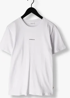 witte purewhite t-shirt tshirt with small logo on chest and big back print