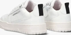 witte red-rag lage sneakers 13901