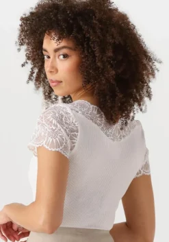 witte rosemunde top beatha capsleeve
