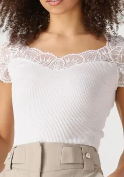 witte rosemunde top beatha capsleeve