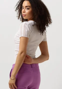 witte rosemunde t-shirt benita silk t-shirt w/ lace