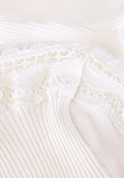 witte rosemunde t-shirt benita silk t-shirt w/ lace