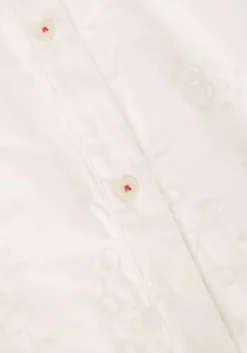 witte scotch & soda blouses crop shirt with broderie anglaise in organic cotton