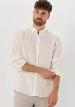 witte scotch & soda casual overhemd linen shirt ls button-d