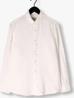 witte scotch & soda casual overhemd linen shirt ls button-d