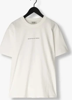 witte scotch & soda t-shirt relaxed fit applique artwork t-shirt