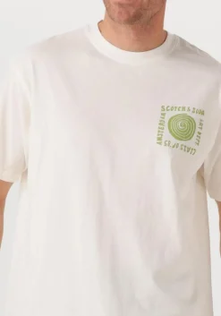 witte scotch & soda t-shirt relaxed-fit washed artwork t-shirt