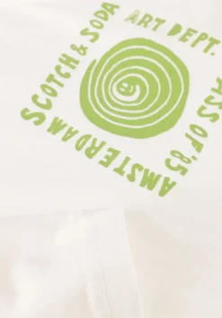 witte scotch & soda t-shirt relaxed-fit washed artwork t-shirt