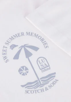 witte scotch & soda t-shirt regular fit left chest logo t-shirt