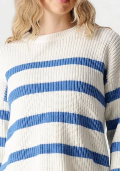 witte selected femme trui slfbloomie ls knit o-neck b