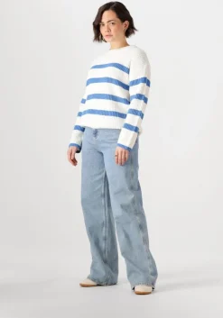 witte selected femme trui slfbloomie ls knit o-neck b