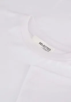 witte selected femme t-shirt slfmyessential ss o-neck tee