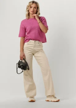 witte selected femme wide jeans slfalice-tiana hw work white wide jeans