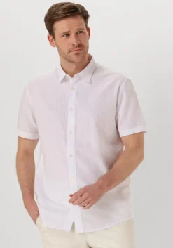 witte selected homme casual overhemd slhreg-sun shirt ss noos