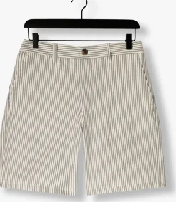 witte selected homme korte broek slhregular-karl seersucker shorts noos