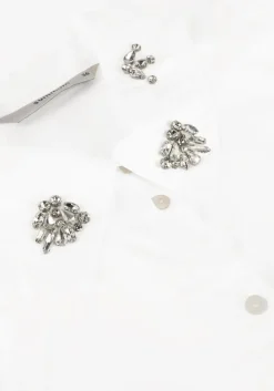 witte summum blouses blouse crispy poplin diamants