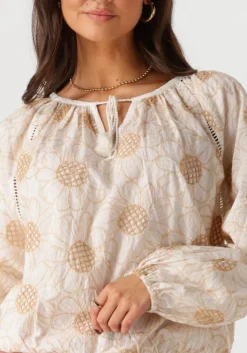witte summum blouses longsleeve top flower embroidery