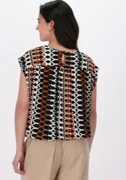witte summum blouses top honeycomb print on viscose ea