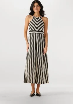 witte summum maxi jurk long halter fine crochet dress