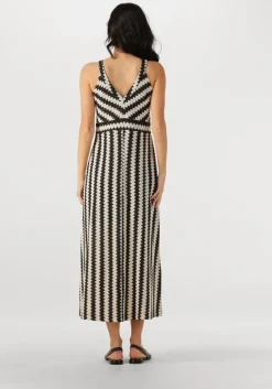 witte summum maxi jurk long halter fine crochet dress