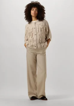 witte summum vest cardigan 3/4 sleeve fringe knit