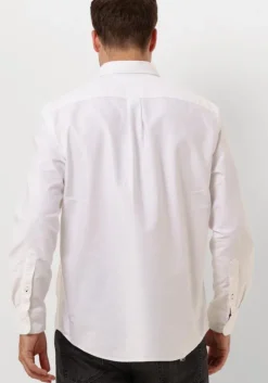 witte tommy hilfiger casual overhemd solid heritage oxford rf shirt