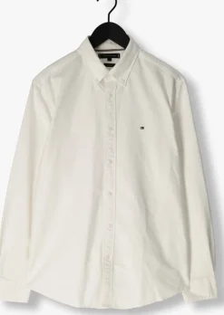 witte tommy hilfiger casual overhemd solid heritage oxford rf shirt