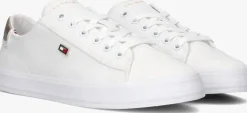 witte tommy hilfiger lage sneakers vulc canvas lace up