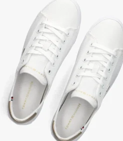 witte tommy hilfiger lage sneakers vulc canvas lace up