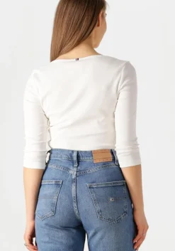 witte tommy hilfiger tops & t-shirts new cody slim boat-nk 3/4slv
