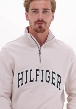 witte tommy hilfiger trui hilfiger arch casual mockneck