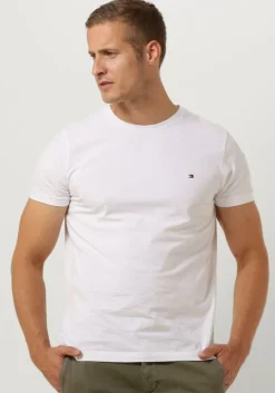 witte tommy hilfiger t-shirt core stretch slim c-neck