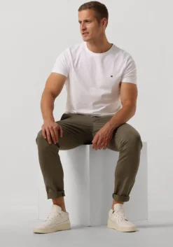 witte tommy hilfiger t-shirt core stretch slim c-neck