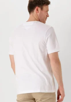 witte tommy hilfiger t-shirt monotype printed label tee