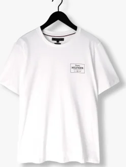 witte tommy hilfiger t-shirt monotype printed label tee