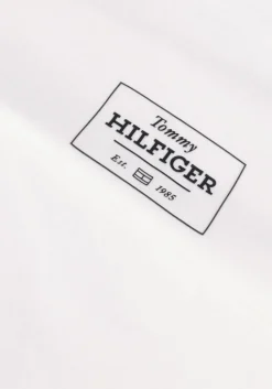 witte tommy hilfiger t-shirt monotype printed label tee