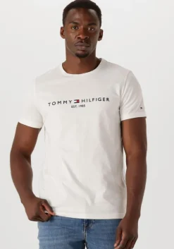 witte tommy hilfiger t-shirt tommy logo tee