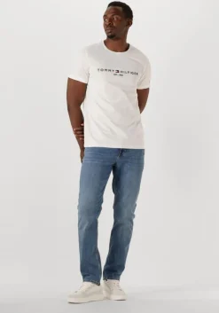witte tommy hilfiger t-shirt tommy logo tee