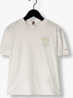 witte tommy hilfiger t-shirt fun graphic tee ss