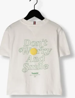 witte tommy hilfiger t-shirt fun graphic tee ss