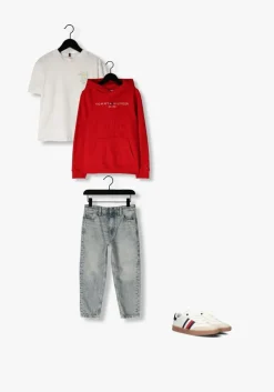 witte tommy hilfiger t-shirt fun graphic tee ss