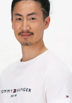 witte tommy hilfiger t-shirt tommy logo tee