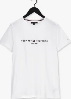 witte tommy hilfiger t-shirt tommy logo tee