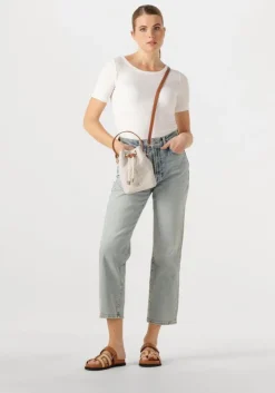 witte tommy hilfiger t-shirt slim 5x2 rib c-nk ss