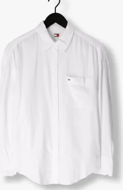 witte tommy jeans blouses tjw sp ovr linen shirt