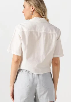 witte tommy jeans blouses tjw crp linen ss shirt