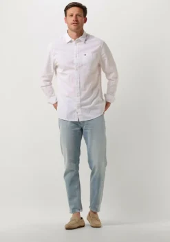 witte tommy jeans casual overhemd tjm reg linen blend shirt