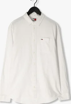 witte tommy jeans casual overhemd tjm reg linen blend shirt