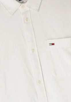 witte tommy jeans casual overhemd tjm reg linen blend shirt