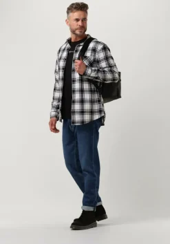 witte tommy jeans casual overhemd tjm check flannel shirt